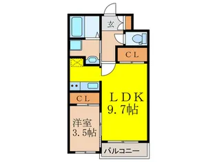 Prosper ALBION【2階】の間取り