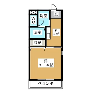 サンシャインガーデンA【2階】の間取り