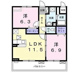 エスポワールIV【1階】の間取り