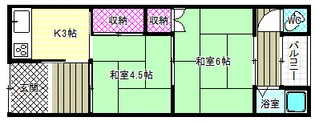 みどり荘【1階】の間取り