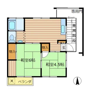 エリハイツ【2階】の間取り