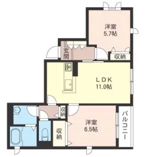 プライムメゾン【SHM】【1階】の間取り