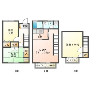 レイクサイドヴィラ H【3階】の間取り
