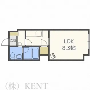 ラフィナート琴似(ピソス琴似)【3階】の間取り