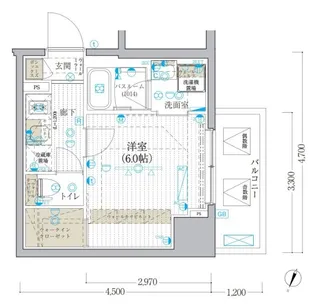 ブライズ吉野町リーヴァ【8階】の間取り