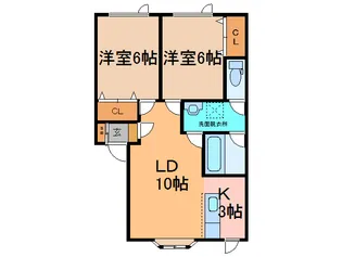 コーポHapio(ハピオ)【1階】の間取り