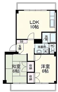 第二細井ハイツ【1階】の間取り