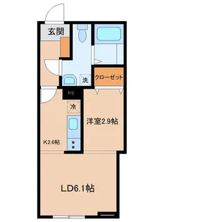 メリディアン柳生 壱番館【1階】の間取り