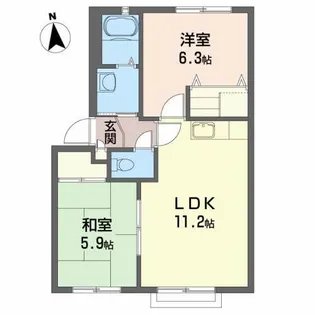 アビタシオン【2階】の間取り