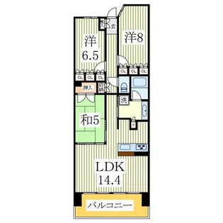 レーベン千葉ニュータウン中央THE PREMIUM【13階】の間取り