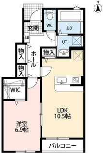 ゼルコヴァウエストIII【1階】の間取り