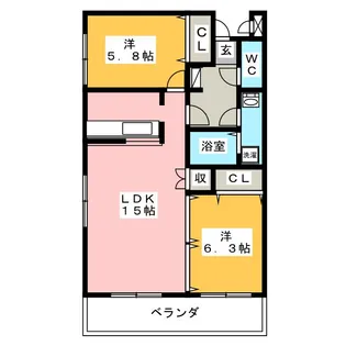 プレズィールMori【3階】の間取り