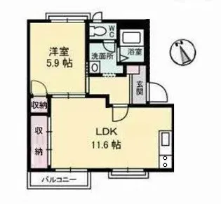 ビューモンド【2階】の間取り