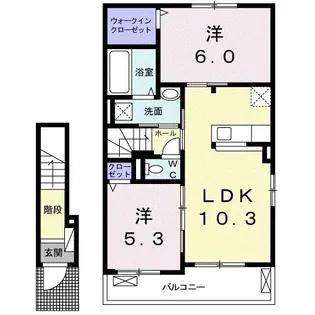 フレーシュ風雅 I【2階】の間取り