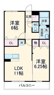 タクティス【2階】の間取り