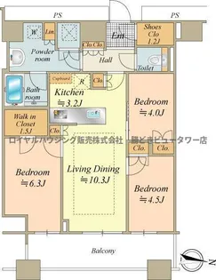 勝どきザ・タワー【38階】の間取り