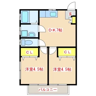 メゾンウィッシュ【1階】の間取り