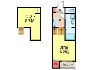 ハーモニーテラス喜連【1階】の間取り