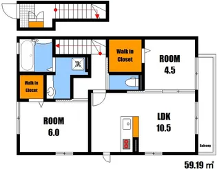 アンジュール【2階】の間取り