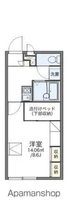 レオパレス岩井川【1階】の間取り