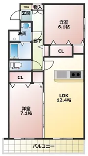 ナチューレ鴻巣【1階】の間取り