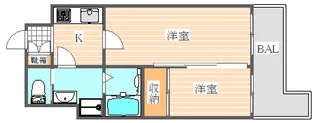 グランフォーレ箱崎ステーションプラザ【2階】の間取り