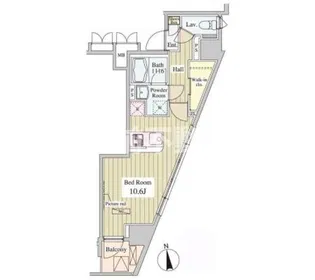 SK-ONE市ヶ谷【9階】の間取り