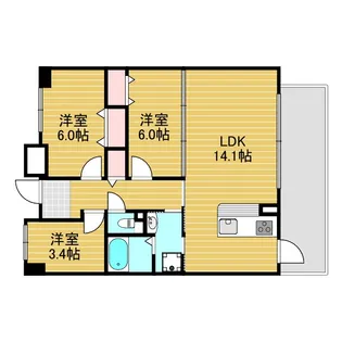 メゾンフェニックス【4階】の間取り
