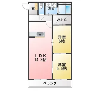 仮)東五城マンション【2階】の間取り