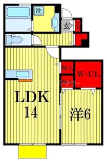 アンジュール芝山【1階】の間取り