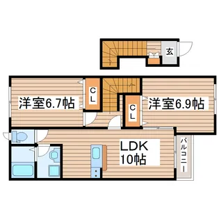 エルフ・ソレイユII【2階】の間取り