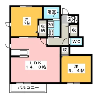 エクランジェ【1階】の間取り
