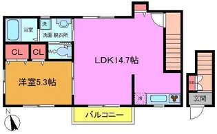 サンサーラ大洲【2階】の間取り