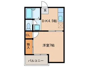 アレイハイツ赤塚【2階】の間取り