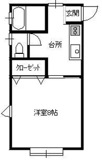 ハピネスつきがおかA【2階】の間取り
