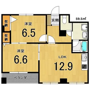 リエス西院【3階】の間取り