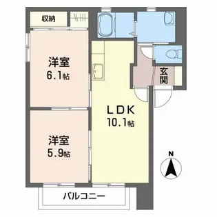 エステートビュー C【2階】の間取り