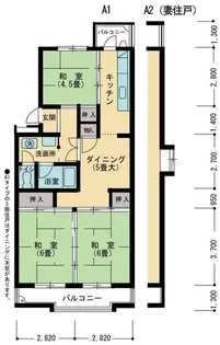 URもりつね【4階】の間取り