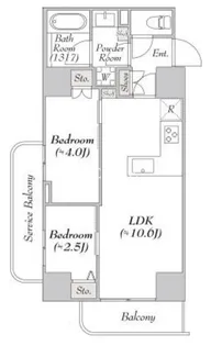 ルミーク浅草【7階】の間取り