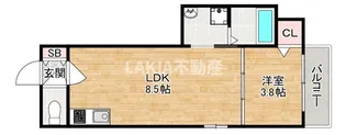 アパート鶏冠木【1階】の間取り