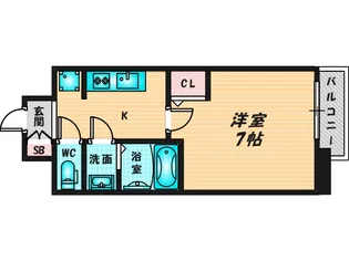 プラ・ディオ新深江【2階】の間取り