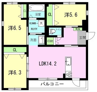 フォンス光の森II【1階】の間取り