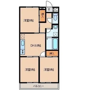 ビューバレー【1階】の間取り