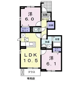 コッティA【1階】の間取り