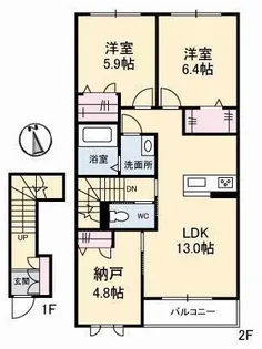 アーテム酒津【2階】の間取り
