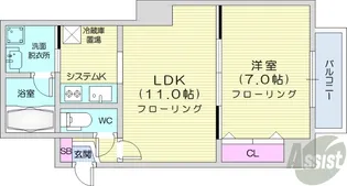 パルクアレース・ダハイム【11階】の間取り