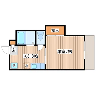 ロイヤルパインB【1階】の間取り