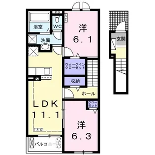 FeliceII(フェリーチェ)【2階】の間取り