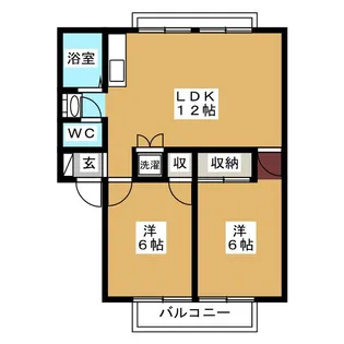 カサヴィレッジD【2階】の間取り