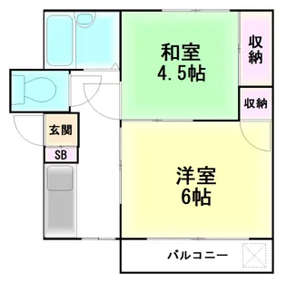 第2ペガサスB【2階】の間取り